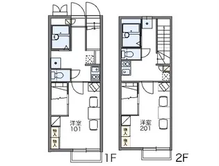 レオパレス良【112号室】の間取り