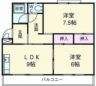 有賀ハイツ【307号室】の間取り