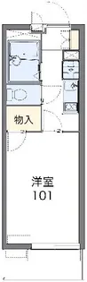 レオパレスアベニール Ⅱ【203号室】の間取り