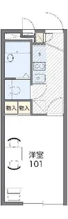 レオパレスみらい【102号室】の間取り