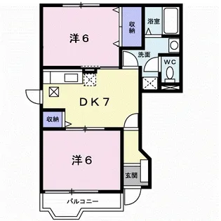 クレストールフォンテーヌ【1階】の間取り