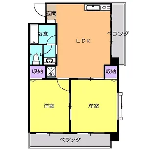 ぴあ椿【203号室】の間取り