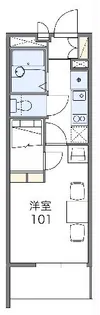 レオパレスナカダ【309号室】の間取り