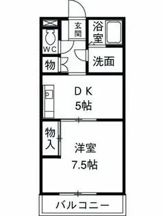 リッツ東静岡【105号室】の間取り