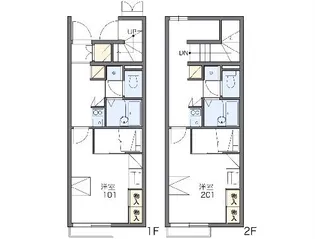 レオパレスオータム Ⅱ【207号室】の間取り