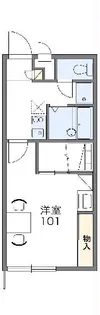 レオパレスI【102号室】の間取り