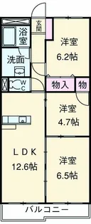 グランドゥール稲川【402号室】の間取り