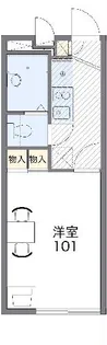 レオパレスMise【101号室】の間取り