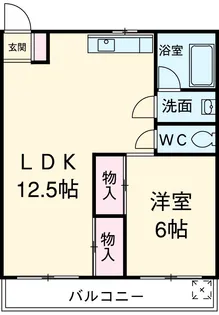 メゾンとおる B棟【2階】の間取り