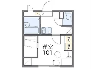 レオパレスヒビキ【105号室】の間取り