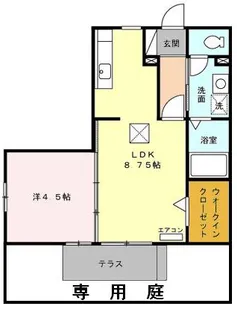 カーサエリカ【1階】の間取り