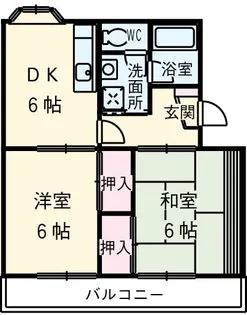 サンライズ石谷【2階】の間取り