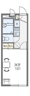 レオパレス柏桜館【101号室】の間取り