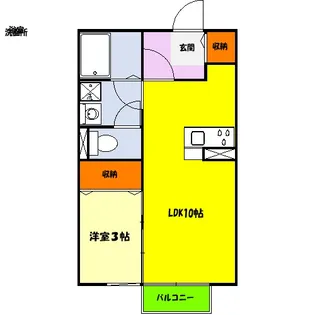 レセンテK【2階】の間取り