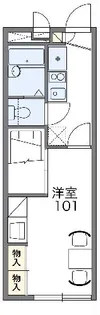 レオパレスシャングリラ【202号室】の間取り