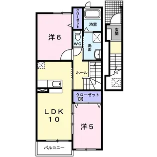 ヴィラ・プリムローズ上力【2階】の間取り