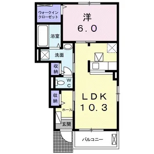 ラマニアⅡ【103号室】の間取り