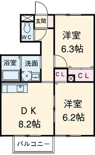 ヴィヴレ豊田 B【1階】の間取り
