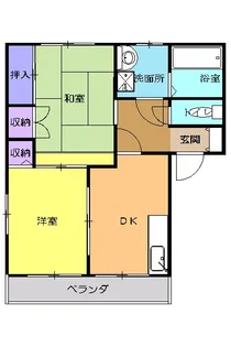 ユアーズF【2階】の間取り