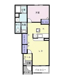プロシード蔦路【1階】の間取り