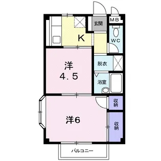 ファミールU【2階】の間取り