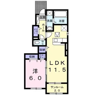 ルタン3251【1階】の間取り