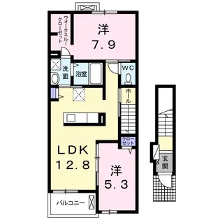 カーサ・グラースⅠ【2階】の間取り