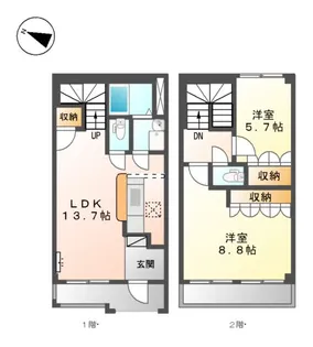 グラシアス・ティエラⅡ【105号室】の間取り