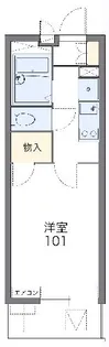 レオパレスエクセルケンSix【304号室】の間取り