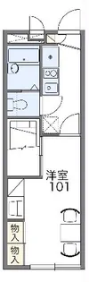 レオパレスターナー【201号室】の間取り