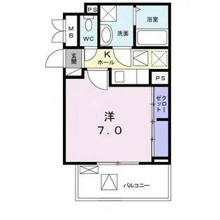 ボヌールB【103号室】の間取り