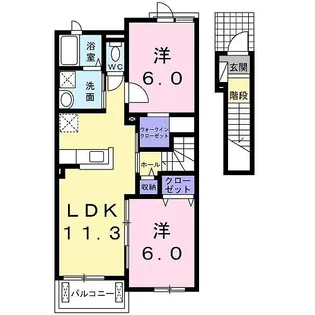 Friede Heim B【2階】の間取り