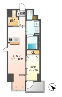 ポートレブニー【4階】の間取り
