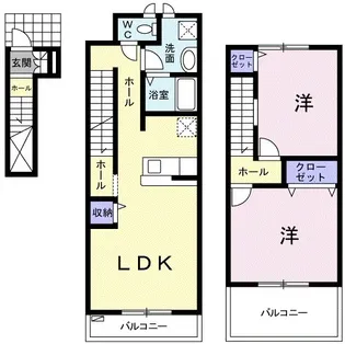 プレジオス A【2階】の間取り
