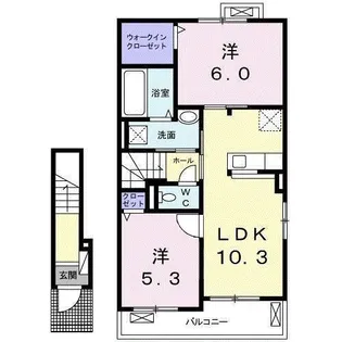 大蔵Ⅱ【2階】の間取り