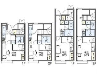 レオパレスゴンシュテルン【203号室】の間取り