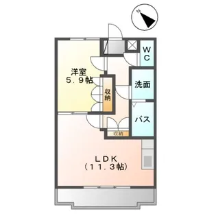 カーサ フィオーレ【1階】の間取り