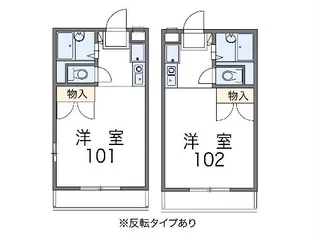 レオパレス新田【201号室】の間取り