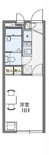 レオパレスターナーⅡ【101号室】の間取り