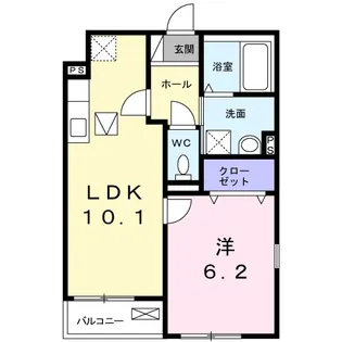 ウエストサイド【1階】の間取り