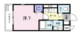 フラウム高田西【2階】の間取り