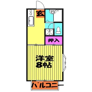 グランデュール喜沢【201号室】の間取り