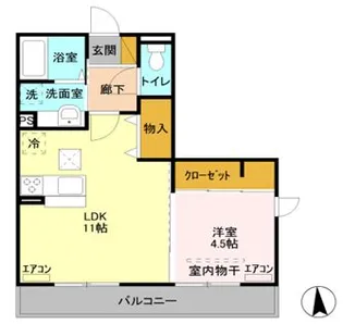 アイピジョン【1階】の間取り