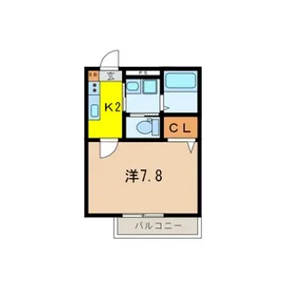 レ・フレール【1階】の間取り