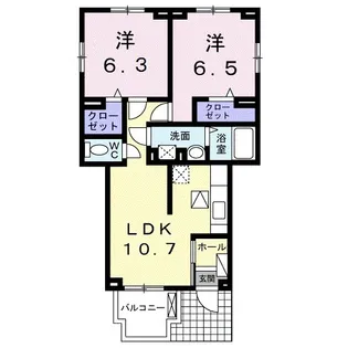 Grace壱番館【1階】の間取り