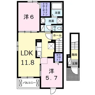フルール【2階】の間取り