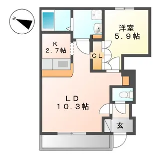 West Hills (ウェスト ヒルズ)【1階】の間取り