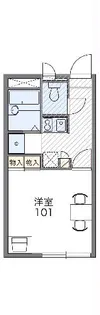 レオパレスflower【102号室】の間取り