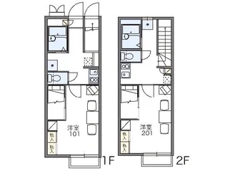 レオパレスアネックス【113号室】の間取り