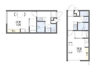レオパレスMINAMI【104号室】の間取り